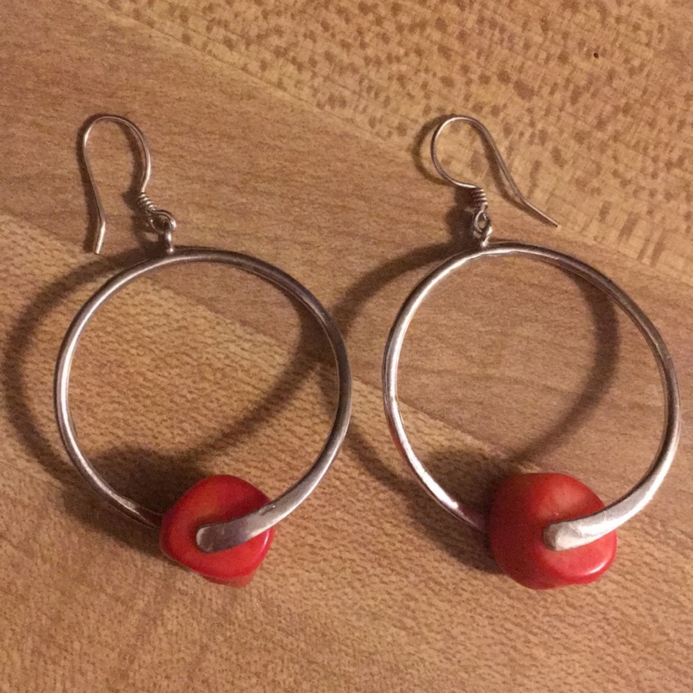 Sterling silver hoops